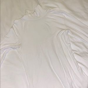 White Aritzia Ribbed Turtleneck